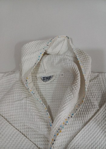 Beyaz erkek Çocuk Bornozu - Görsel 3