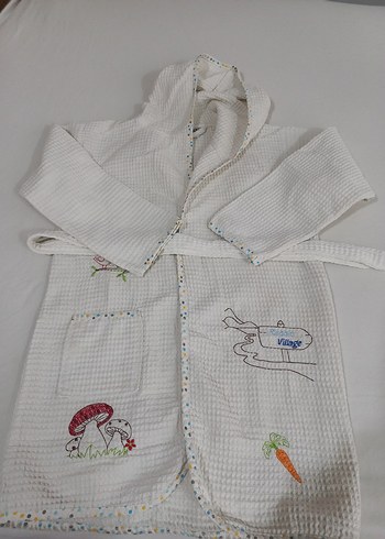 Beyaz erkek Çocuk Bornozu - Görsel 2