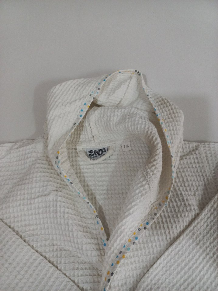 Beyaz erkek Çocuk Bornozu - Görsel 3