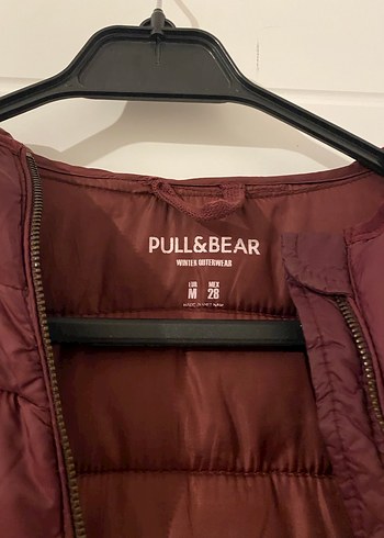 Pull&Bear Bordo Kadın Şişme Mont - Görsel 6