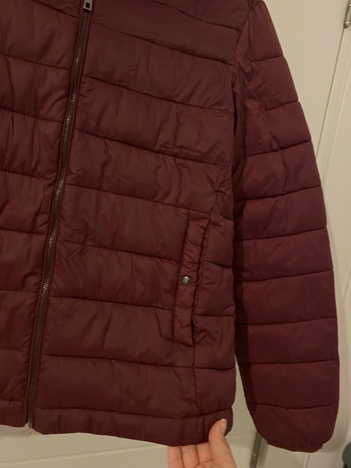 Pull&Bear Bordo Kadın Şişme Mont - Görsel 5