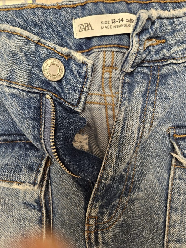 Zara Kız Çocuk Midi Kot Etek 13-14 - Görsel 3