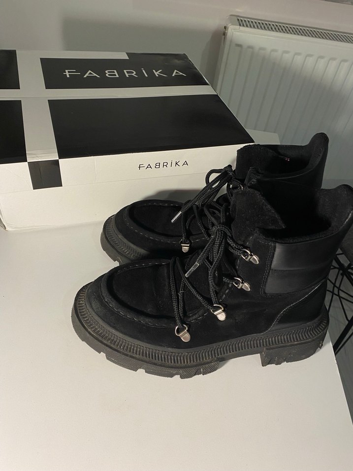 Fabrika Kadın Siyah Bot Süet - Görsel 3