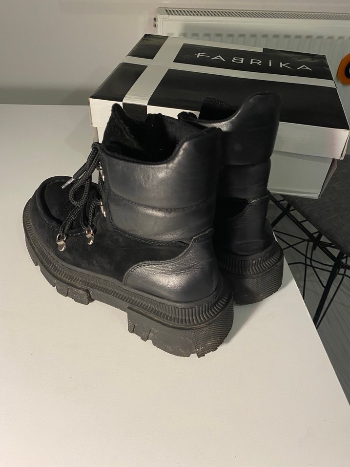 Fabrika Kadın Siyah Bot Süet - Görsel 4