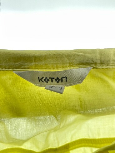 38 Beden sarı Renk Koton Gömlek %70 İndirimli.