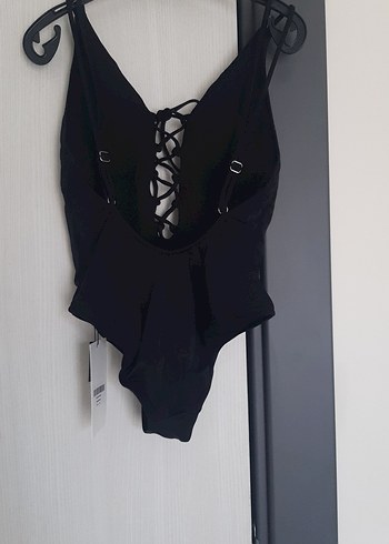 Diğer Siyah Bağcıklı Gotik Kadın Mayo