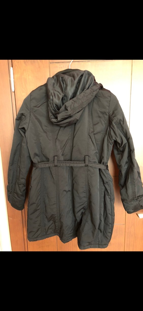 Siyah Kemerli Kadın Kışlık Mont - Görsel 4