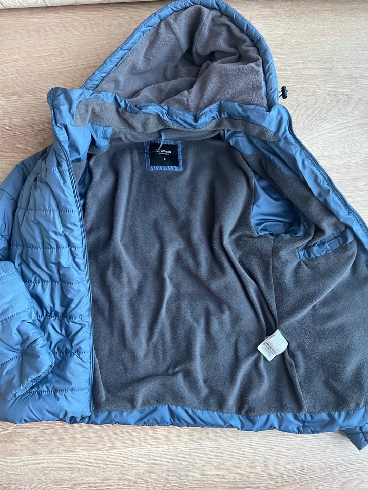 Erkek çocuk Mavi Kapüşonlu Kış Montu - Görsel 3