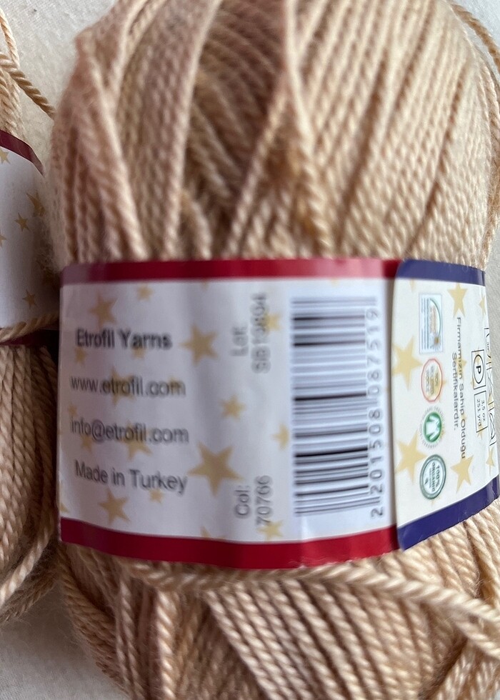 Etrofil flora koyu bej örgü ipi - Görsel 3