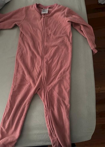 H&M Kız Çocuk Gri Fermuarlı Polar Tulum