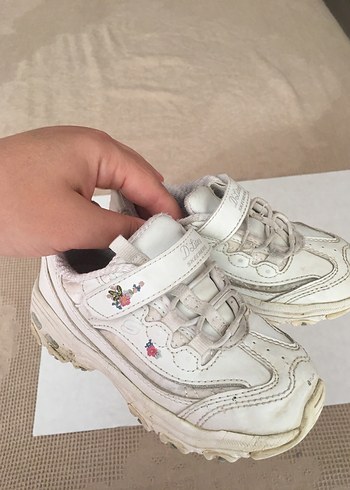 25 Beden beyaz Renk Skechers DLites- lil blossom Nakışlı Spor Ayakkabı