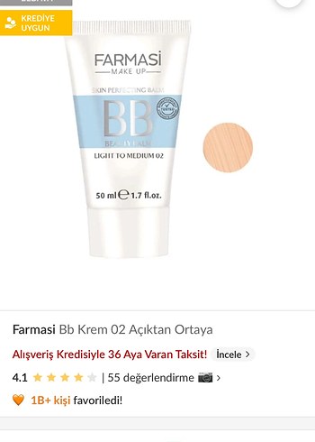 2 adet Farmasi BB Krem Açıkten Ortaya 50ml