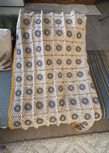 El örgüsü tek kişilik battaniye - Görsel 3