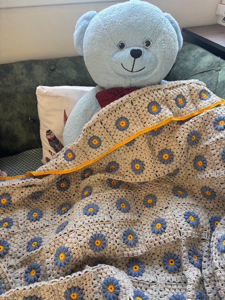 El örgüsü tek kişilik battaniye - Görsel 2