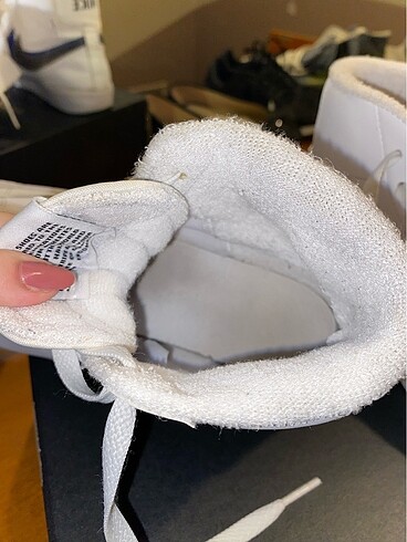38 Beden beyaz Renk Orijinal Nike Blazer Sneaker (Çift Logolu)