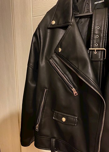 Pull and Bear Pull&Bear Deri Biker Ceket (UNİSEX)