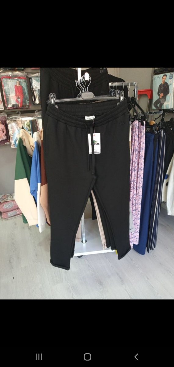 Lacost Erkek Siyah Rahat Kesim Spor Pantolon - Görsel 4