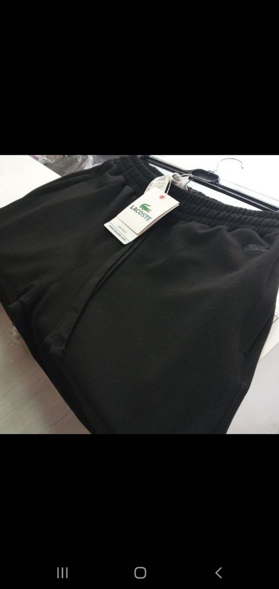 Lacost Erkek Siyah Rahat Kesim Spor Pantolon - Görsel 5