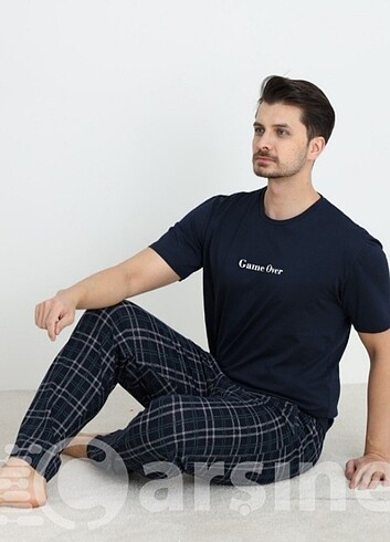 ERKEK PİJAMA TAKIM PAMUKLU - Görsel 2