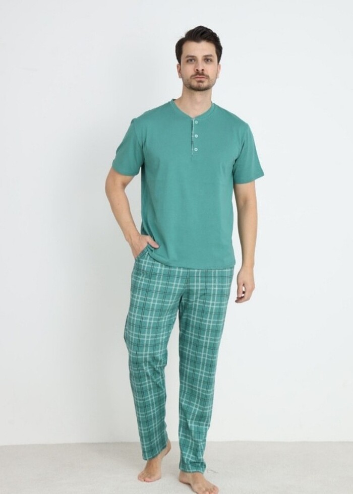 ERKEK PİJAMA TAKIM PAMUKLU - Görsel 4