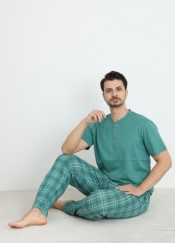 Erkek Pijama Takım Pamuklu - Görsel 5