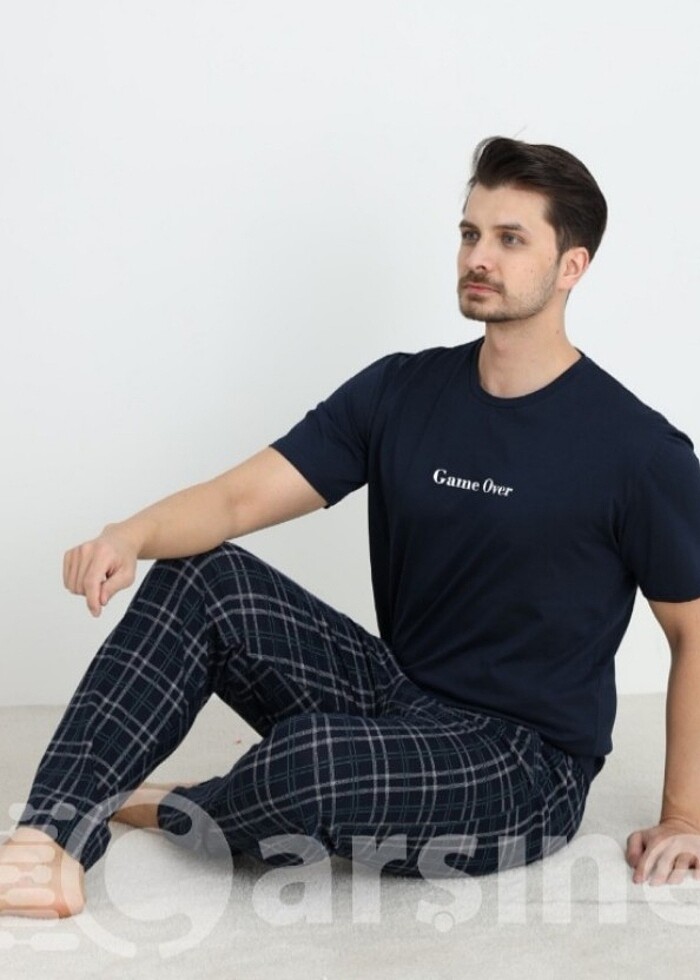 Erkek Pijama Takım Pamuklu - Görsel 3