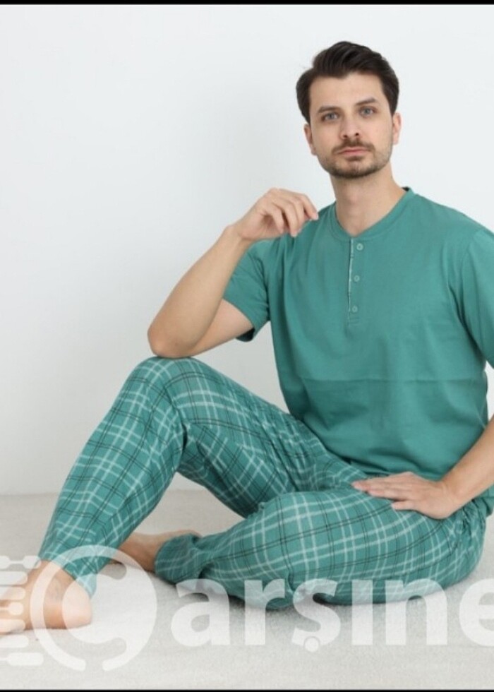 ERKEK PİJAMA TAKIM PAMUKLU - Görsel 4