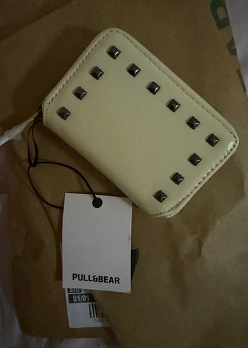 Pull and Bear Pull Bear Krem Mini Cuzdan