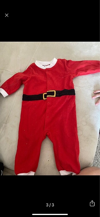 3 Ay Beden Bebek noel baba kostümü
