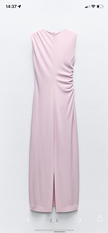 s Beden Zara drape detaylı midi elbise