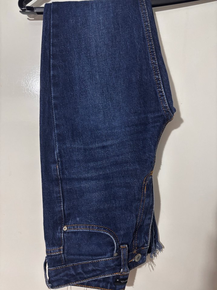 Kadın Lacivert Midi Kot Pantolon - Görsel 2