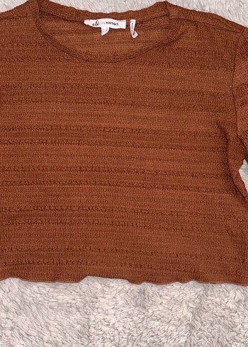 Kahverengi Triko Kadın Uzun Kollu Kazak - Görsel 2