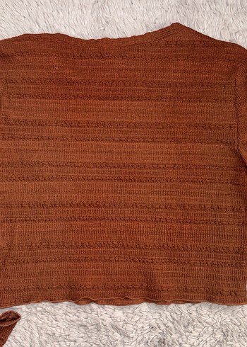 Kahverengi Triko Kadın Uzun Kollu Kazak - Görsel 3