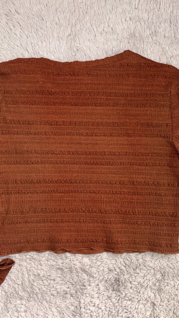 Kahverengi Triko Kadın Uzun Kollu Kazak - Görsel 3