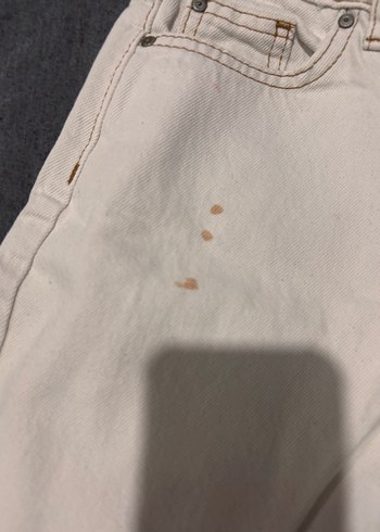 Trendyol & Milla Kadın Beyaz Loose Fit Midi Kot Pantolon