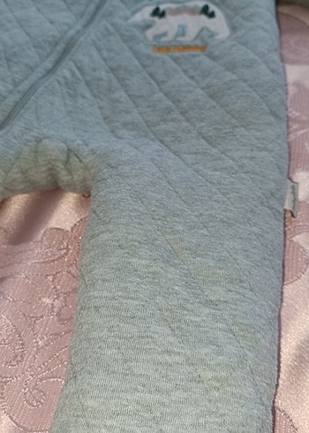 Peluş Astarlı Erkek Bebek Tulumu Gri - Görsel 3