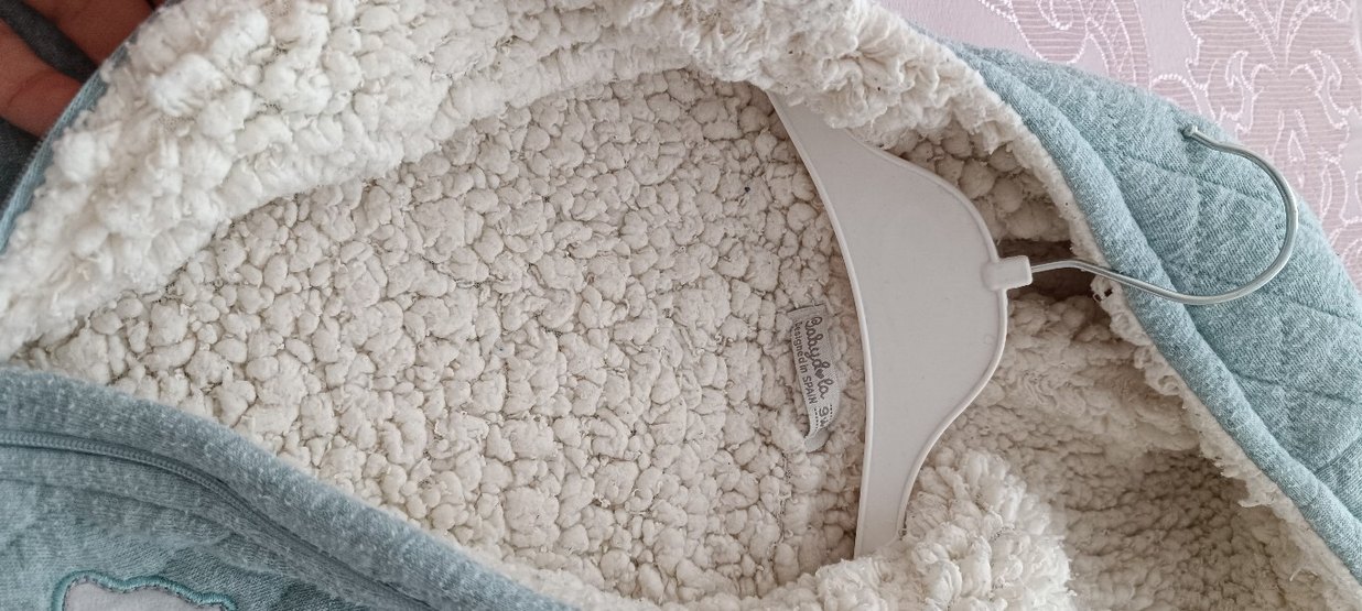 Peluş Astarlı Erkek Bebek Tulumu Gri - Görsel 5