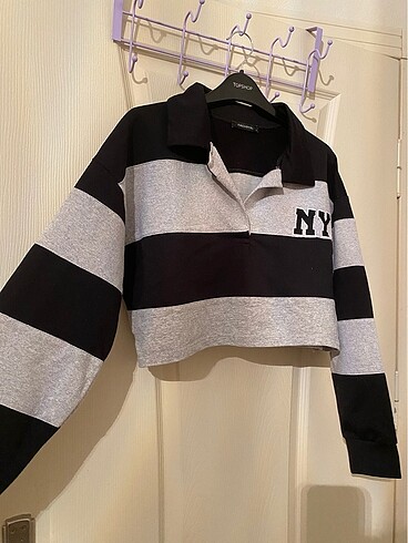 Uzun kollu crop sweat