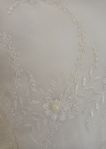 İşlemeli Beyaz Yatak Örtüsü - Görsel 4