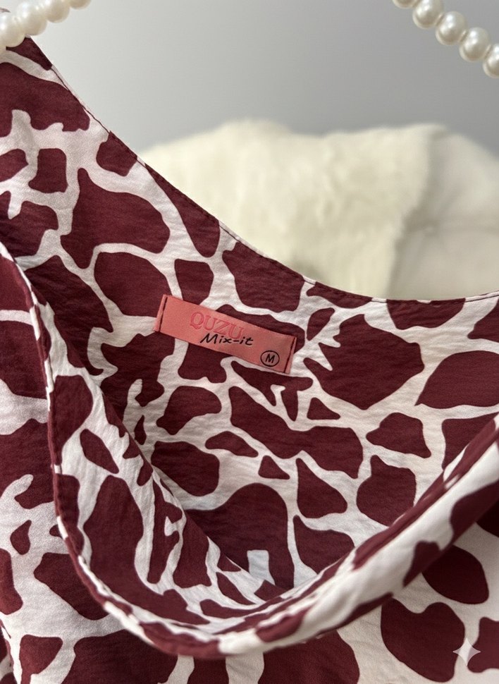 Bordo Bağlamalı Uzun Kollu Kadın Bluz - Görsel 3