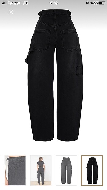 xs Beden Siyah baggy pantolon