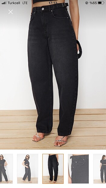Siyah baggy pantolon