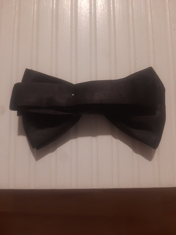 Düz Siyah Klasik Erkek Papyon - Görsel 2