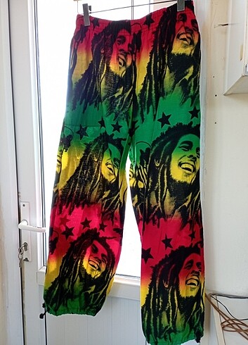 Bob Marley baskılı pantolon
