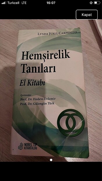 Hemşirelik tanıları el kitabı