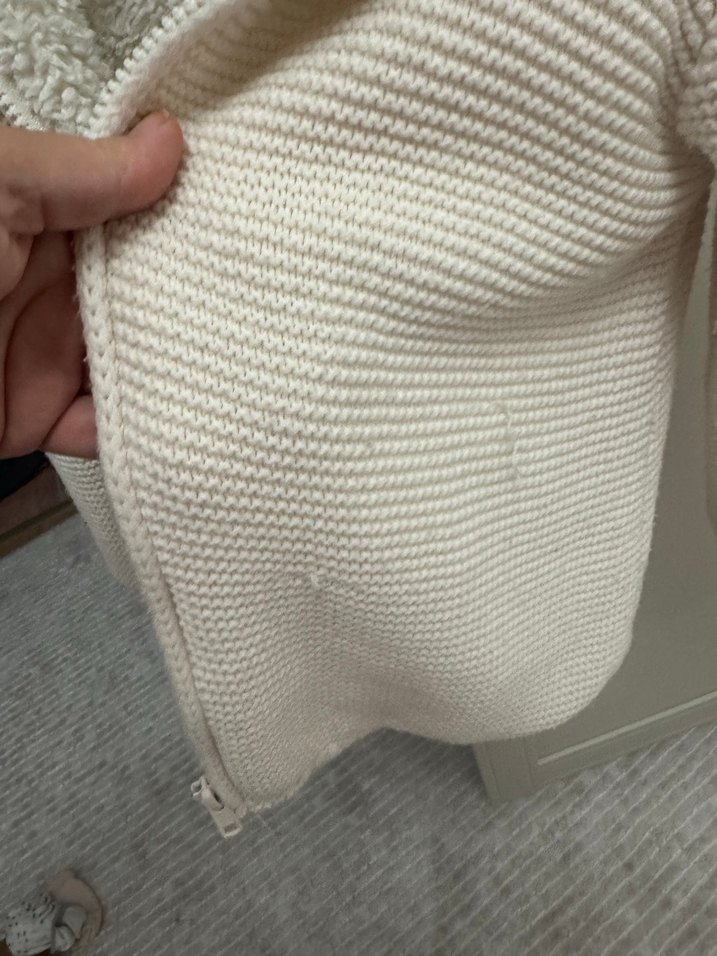 Kız Çocuk Beyaz Kürklü Fitted Ceket - Görsel 3