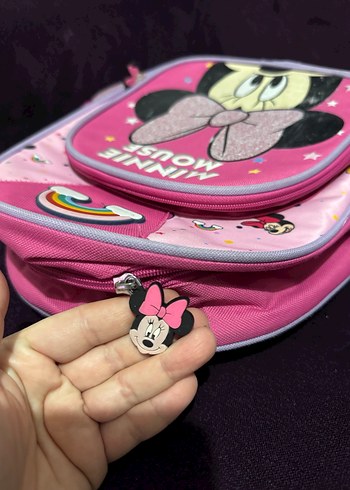 Pembe Minnie Mouse Çocuk Okul Çantası - Görsel 2
