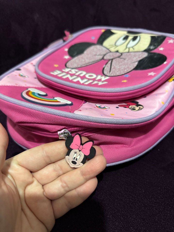 Pembe Minnie Mouse Çocuk Okul Çantası - Görsel 2