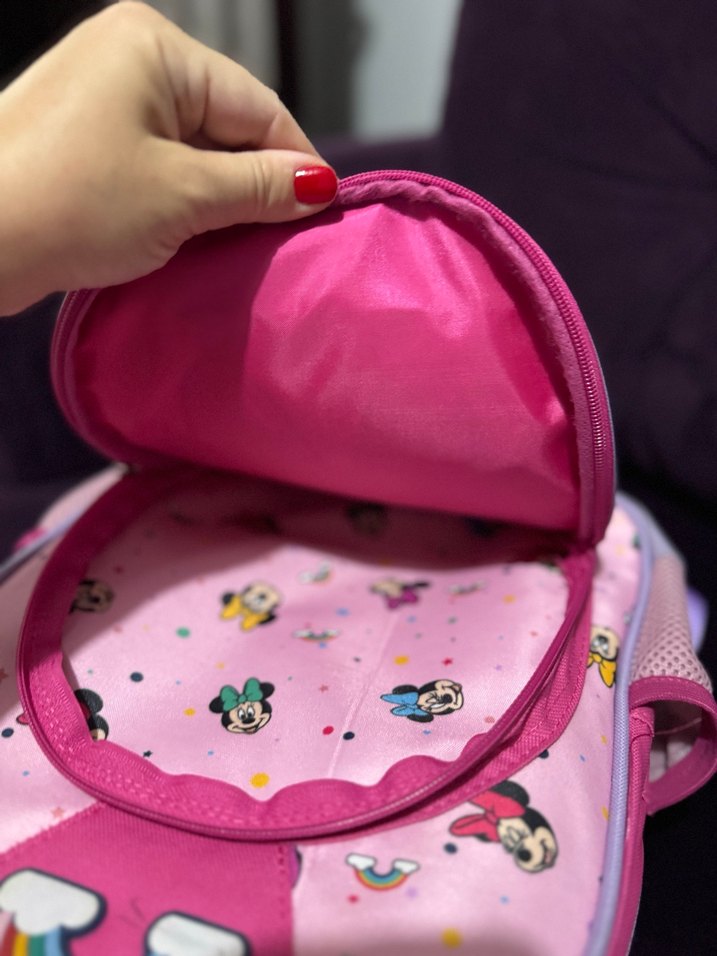 Pembe Minnie Mouse Çocuk Okul Çantası - Görsel 3