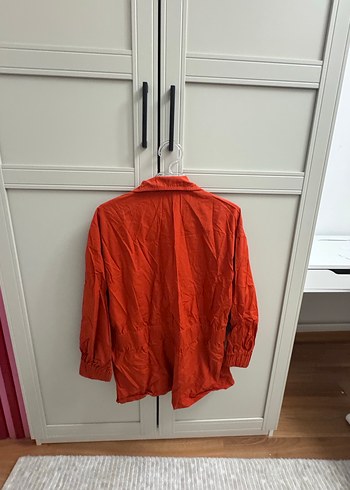 Kırmızı Fermuarlı Kadın Ceket - Görsel 3